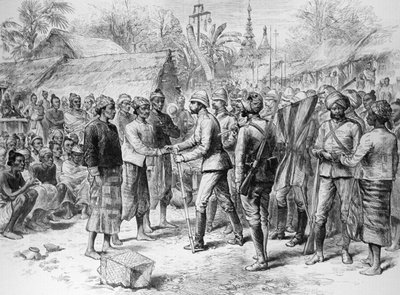 The Burmah Expedition: General Prendergasts interview med officererne og resterne af den burmesiske hær, fra 
