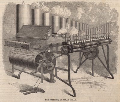 The Calliope, et damporgel opfundet af Arthur S Denny i Amerika af English School