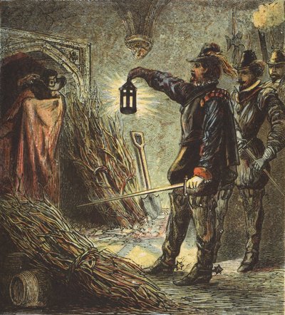 Tilfangetagelsen af Guy Fawkes, pub. 1890 af English School