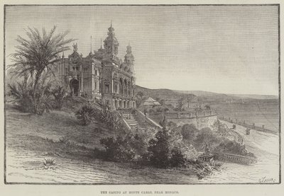 Kasinoet i Monte Carlo, nær Monaco (gravering) af English School