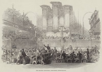 Chartistkonventionen, John-Street, Fitzroy-Square (gravering) af English School
