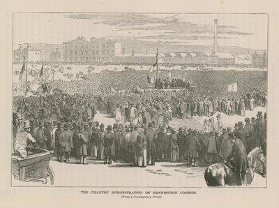 Chartist-demonstrationen på Kennington Common af English School