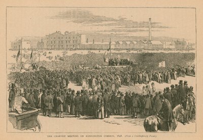 Chartistmødet på Kennington Common i 1848 af English School