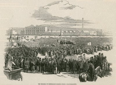 Chartistmødet på Kennington Common i 1848 af English School