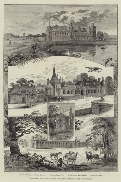 Chateau de Chantilly, nær Paris, residensen for Duc d