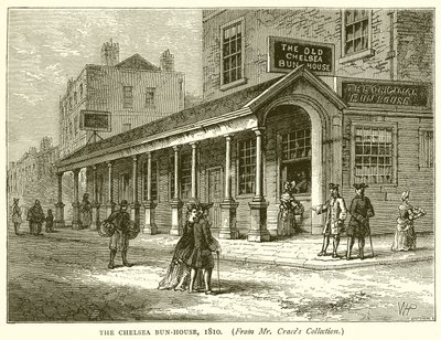 Chelsea Bun-House, 1810 af English School