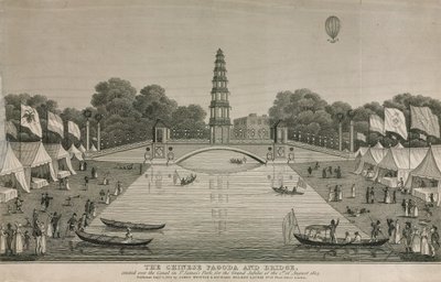 Den kinesiske pagode og bro rejst over kanalen i St James