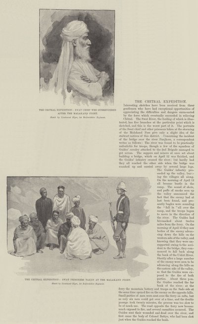 Chitral-ekspeditionen (litho) af English School