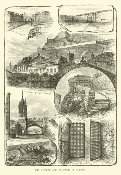Citadellet og voldene i Quebec af English School