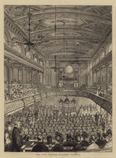 Bytemplet, Holborn Viaduct (gravering) af English School