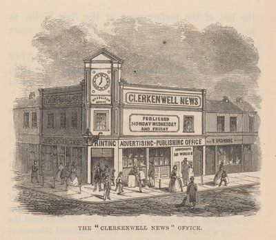 Das Clerkenwell News Büro, Clerkenwell, London von English School