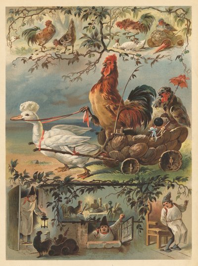 Hanen og paletten (chromolitho) af English School