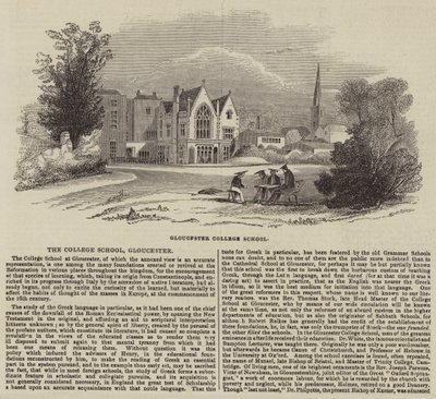 The College School, Gloucester (gravering) af English School