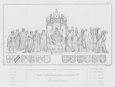 Indvielsen af Karl 6., 4. november 1380 (gravering) af English School