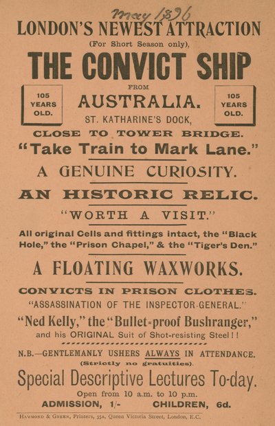 The Convict Ship fra Australien af English School