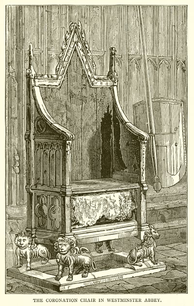 Kroningsstolen i Westminster Abbey af English School