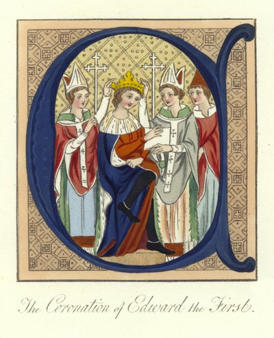 Kroningen af kong Edward I af England, 1274 af English School