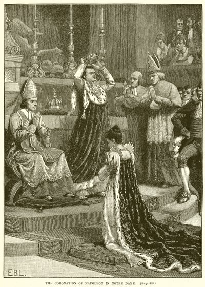 Napoleons kroning i Notre Dame af English School