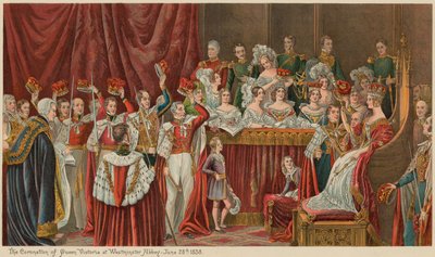 Kroningen af dronning Victoria i Westminster Abbey, 28. juni 1838 af English School