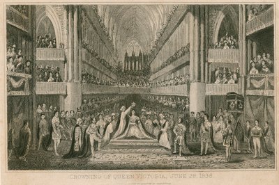 Kroningen af dronning Victoria i Westminster Abbey, 28. juni 1838 af English School