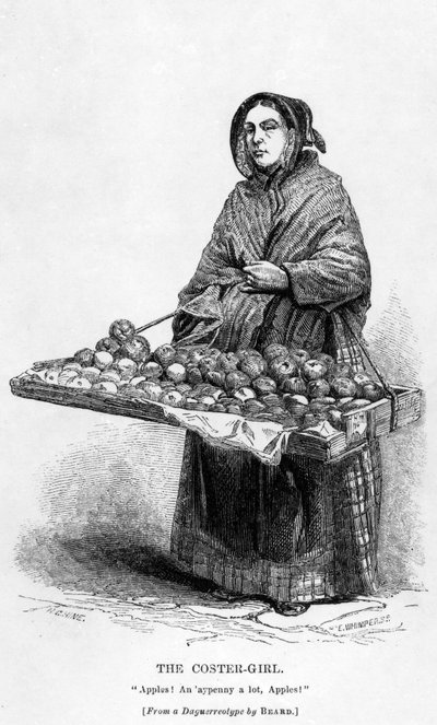 The Coster-Girl, ca. 1840 af English School
