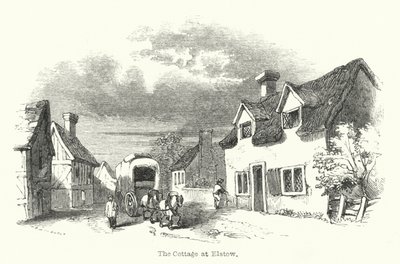 Das Häuschen in Elstow (Stich) von English School