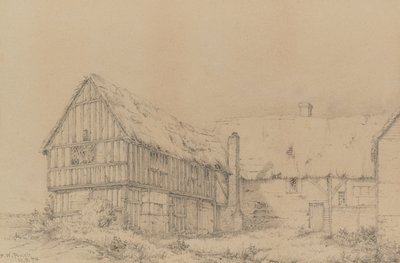 Court Lodge i East Farleigh, nær Maidstone, ca. 1874 (blyant) af English School