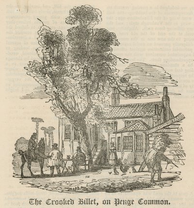 The Crooked Billet på Penge Common, London af English School