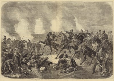 Kronprinsen af Preussen og hans stab ved slaget ved Worth, Hans Kongelige Højhed beordrer den sidste anklage (gravering) af English School