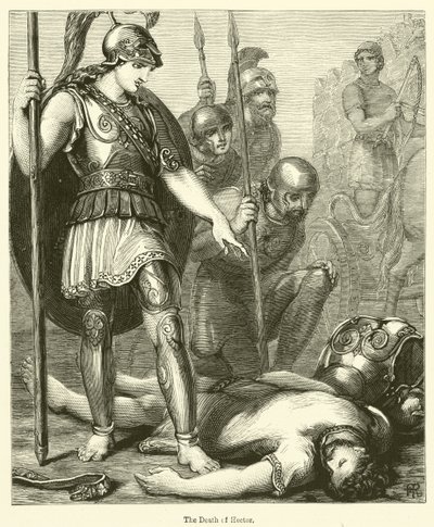 Hectors død (gravering) af English School