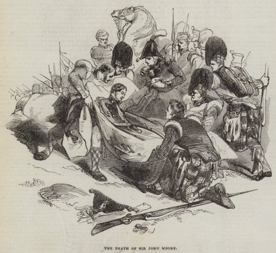 Der Tod von Sir John Moore (Stich) von English School