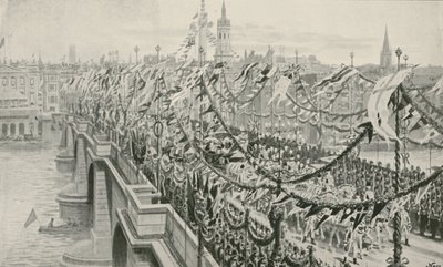 Diamond Jubilee Procession krydser London Bridge af English School