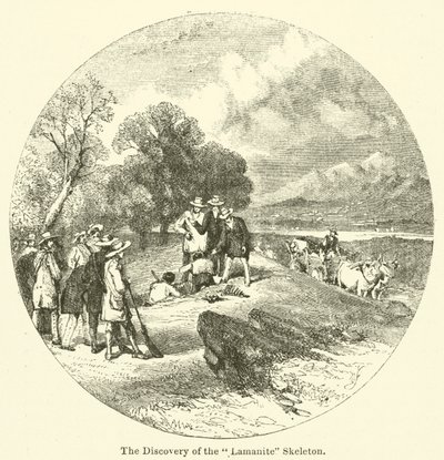 Opdagelsen af det "lamanitiske" skelet (gravering) af English School