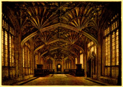 The Divinity School, Oxford: bygget mellem 1445 og 1454, illustration fra A Students History of England af Samuel R. Gardiner, udgivet 1902 (digitalt forbedret billede) af English School