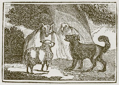 Hunden og fåret (kobberstik) af English School