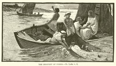 The Draft of Fishes, St. Luke, v, 6 af English School