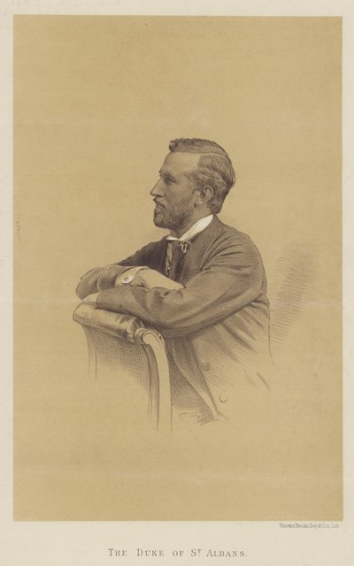 Hertugen af St. Albans (litho) af English School