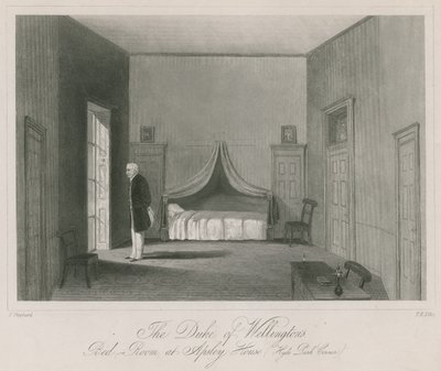 The Duke of Wellingtons soveværelse i Apsley House, Hyde Park Corner af English School