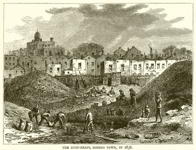 The Dust-Heaps, Somers Town, i 1836 af English School