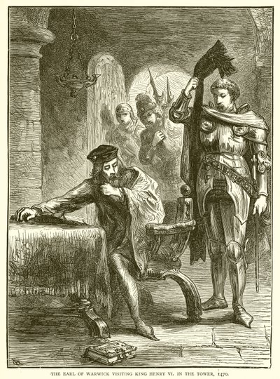 Jarlen af Warwick besøger kong Henry VI i tårnet, 1470 af English School