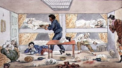 The Effects of Seasickness, ca. 1825 (pen & blæk med akvarel på papir) af English School