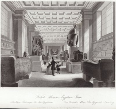 Det egyptiske rum på British Museum af English School