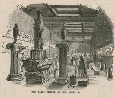 Elgin-rummet på British Museum af English School