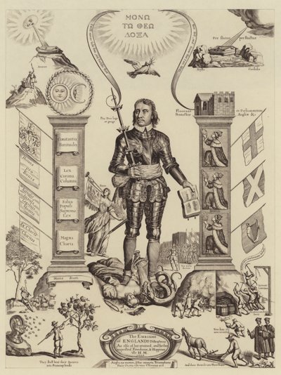 Emblemet på Englands distraktioner (litho) af English School