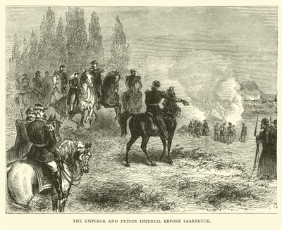 Kejseren og Prinsen før Saarbruck, august 1870 af English School