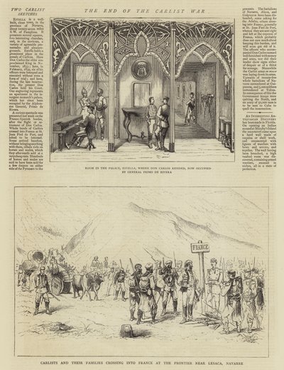 The End of the Carlist War (gravering) af English School