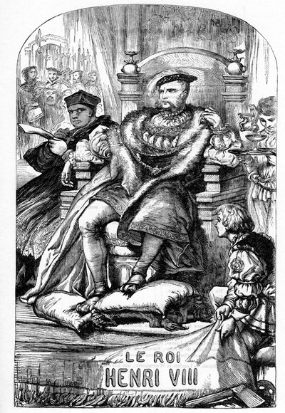 The Famous History of the Life of King Henry den Ottende - Illustration i "" Værker komplet af William Shakespeare"" 1866 - Illustrationerne og den generelle form for denne udgave er lånt fra Cassells illustrerede Shakespeare, udgivet i London af English School