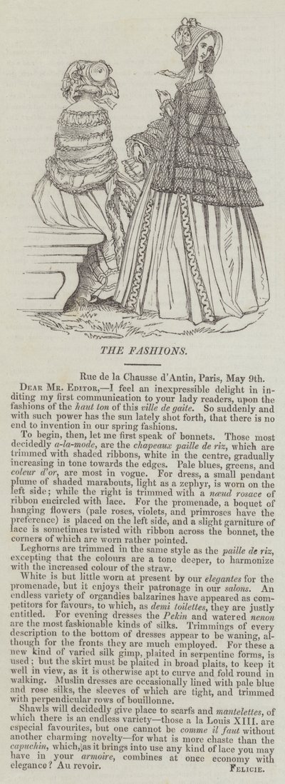 The Fashions (gravering) af English School