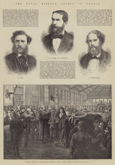 The Fatal Balloon Ascent i Frankrig (gravering) af English School