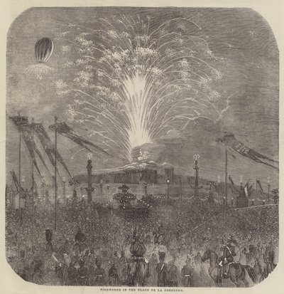 Die Feste in Paris (Gravur) von English School